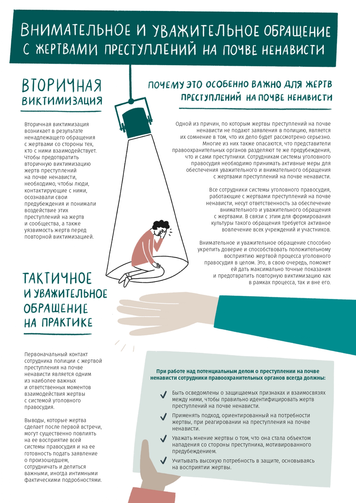 Внимательное и уважительное обращение с жертвами преступлений на почве ненависти