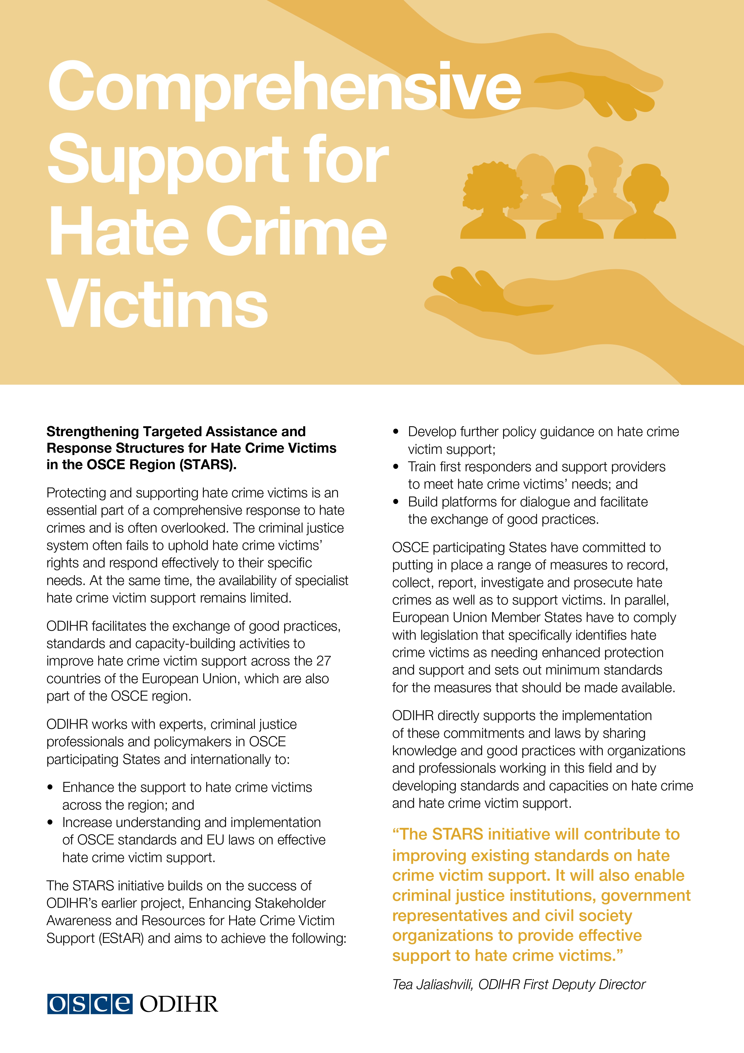 Comprehensive Support for Hate Crime Victims - leaflet
